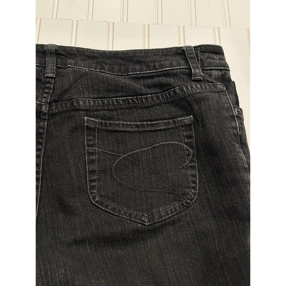 CHICOS Platinum Denim Original Jeans Sz 1.5 / 10 Mid Rise‎ 5 Pocket Dark Wash - Picture 7 of 7